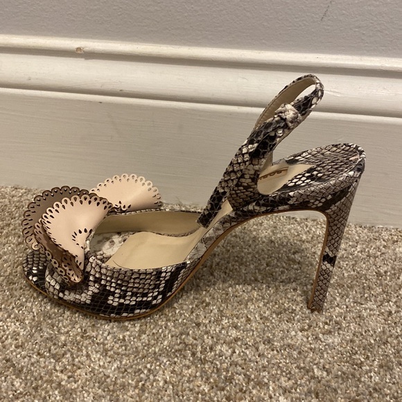 NIB Sophia Webster soleil sandal in nude and snake. Size 39.5 - Picture 3 of 16